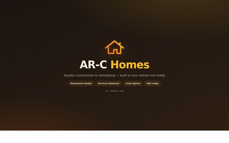 AR-CHomes.com screenshot