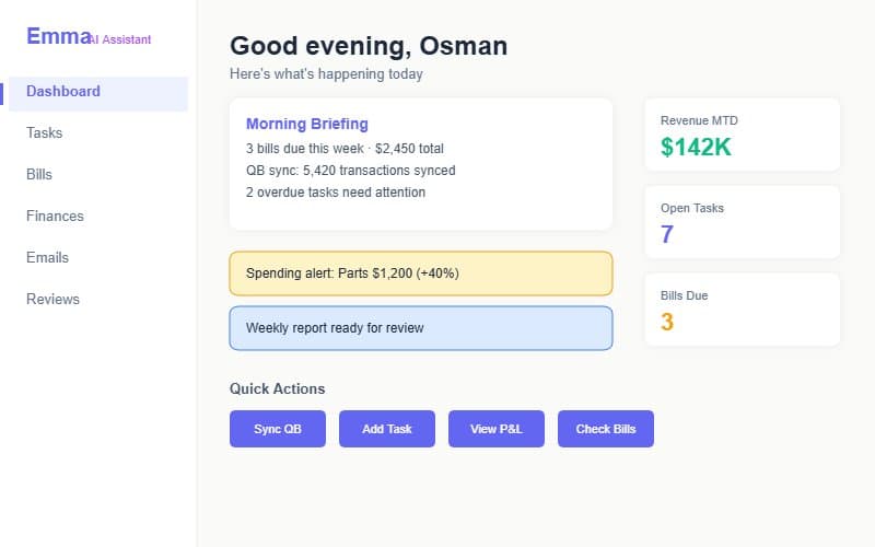 Emma AI — Business Assistant screenshot