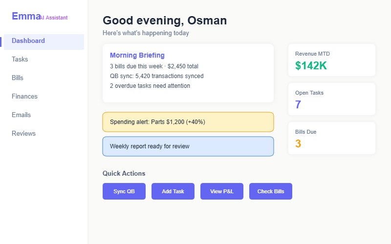 Emma AI — Business Assistant screenshot